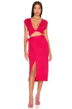Lovers And Friends Basia Twist Top In Deep Magenta -LOVERS AND FRIENDS Shop LOVF WS2373 V4