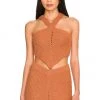 Lovers And Friends Malik Crochet Top In Cocoa Brown -LOVERS AND FRIENDS Shop LOVF WS2378 V1
