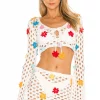 Lovers And Friends Flower Power Top In White -LOVERS AND FRIENDS Shop LOVF WS815 V1