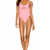 Lovers And Friends Seychelle One Piece In Bubblegum Pink -LOVERS AND FRIENDS Shop LOVF WX1005 V1