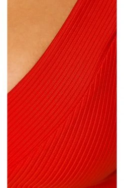 Lovers And Friends Sade Bikini Top In Blood Orange -LOVERS AND FRIENDS Shop LOVF WX651 V5