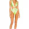 Lovers And Friends Oh Snap One Piece In Limelight Dye -LOVERS AND FRIENDS Shop LOVF WX673 V1