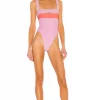 Lovers And Friends Daytona One Piece In Pink & Orange -LOVERS AND FRIENDS Shop LOVF WX781 V1