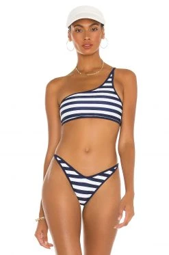 Lovers And Friends Valora Top In Blue & White Stripe