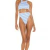 Lovers And Friends Erika One Piece In Blue & White Stripe -LOVERS AND FRIENDS Shop LOVF WX864 V1