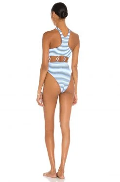 Lovers And Friends Erika One Piece In Blue & White Stripe -LOVERS AND FRIENDS Shop LOVF WX864 V3