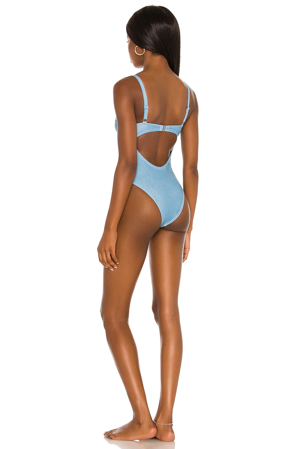 Lovers And Friends Kyra One Piece In Blue Washed Denim 5 Lovers And Friends Kyra One Piece In Blue Washed Denim - Image 3