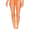 Lovers And Friends Aiken High Waist Bottom In Bright Orange -LOVERS AND FRIENDS Shop LOVF WX922 V1